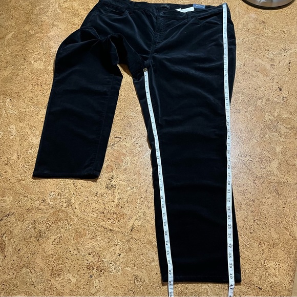 Talbots Velveteen Straight Leg High Waisted Black Pants NWT Sz 20WP - Picture 12 of 14